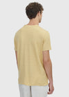 Açık Sarı Düz %100 Keten T-Shirt