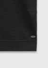 Siyah Düz %100 Keten T-Shirt