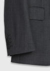 Antrasit Çizgili Modern Fit Yün Karışımlı Takım Elbise