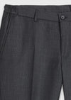 Antrasit Çizgili Modern Fit Yün Karışımlı Takım Elbise
