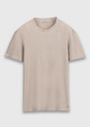 Bej Düz %100 Pamuk T-Shirt