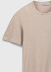 Bej Düz %100 Pamuk T-Shirt