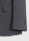 Koyu Gri Mikro Modern Fit Yün Karışımlı Takım Elbise