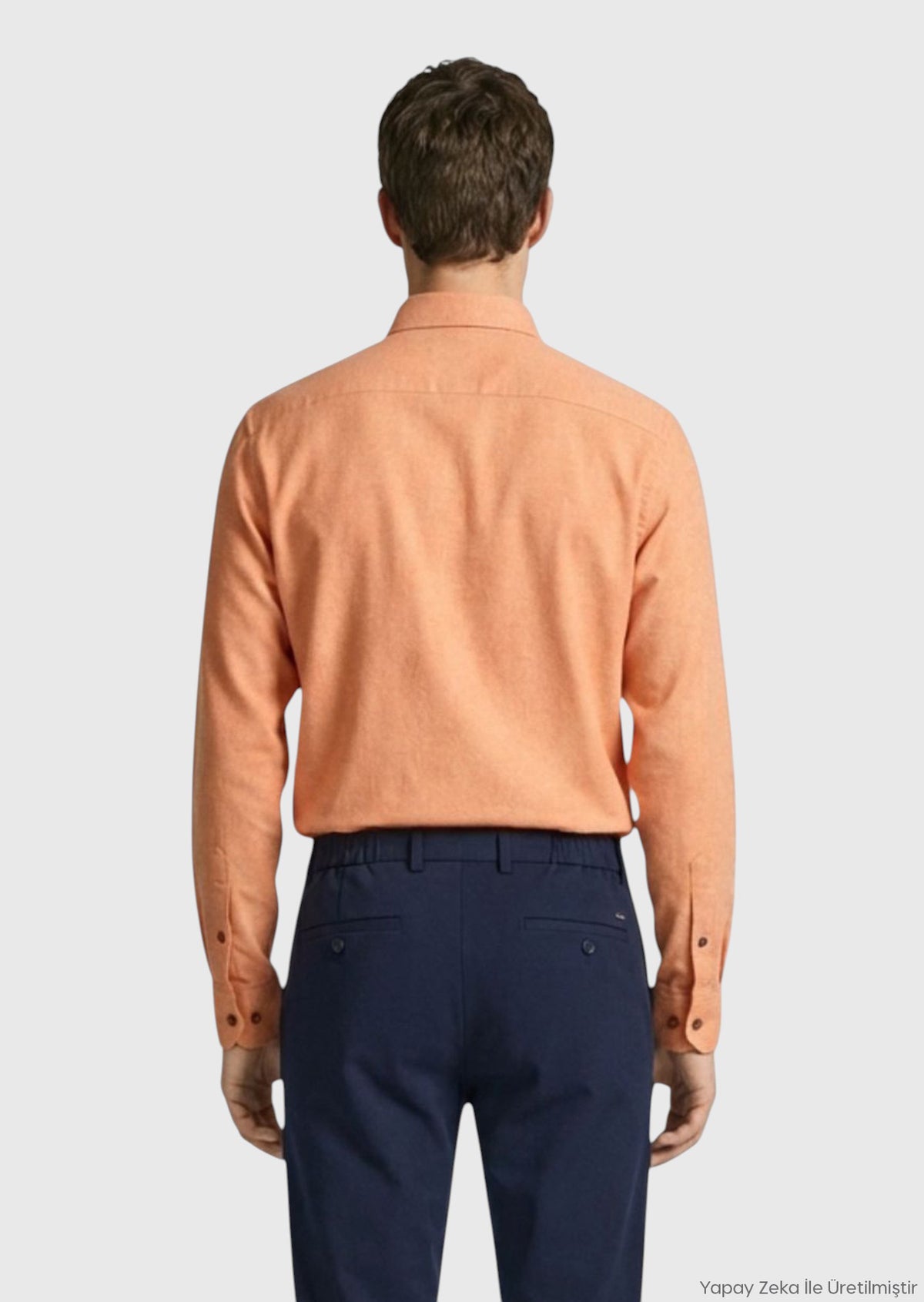 Somon Düz Regular Fit Uzun Dokuma Casual %100 Pamuk Gömlek
