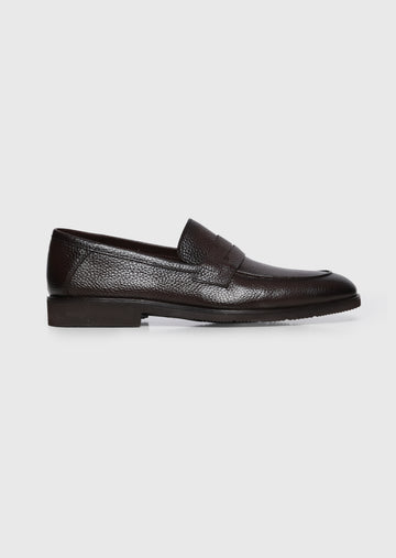 Kahverengi Deri Casual Loafer