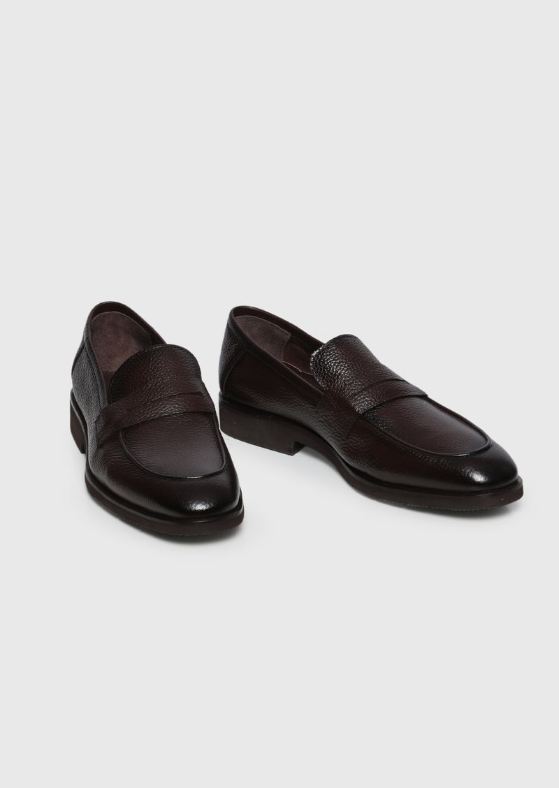 Kahverengi Deri Casual Loafer