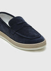 Lacivert Süet Casual Loafer