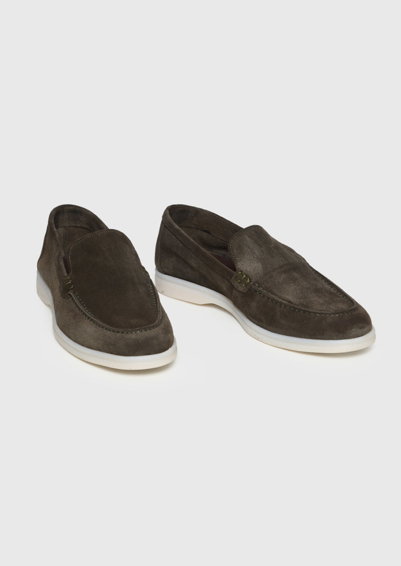Haki Süet Casual Loafer