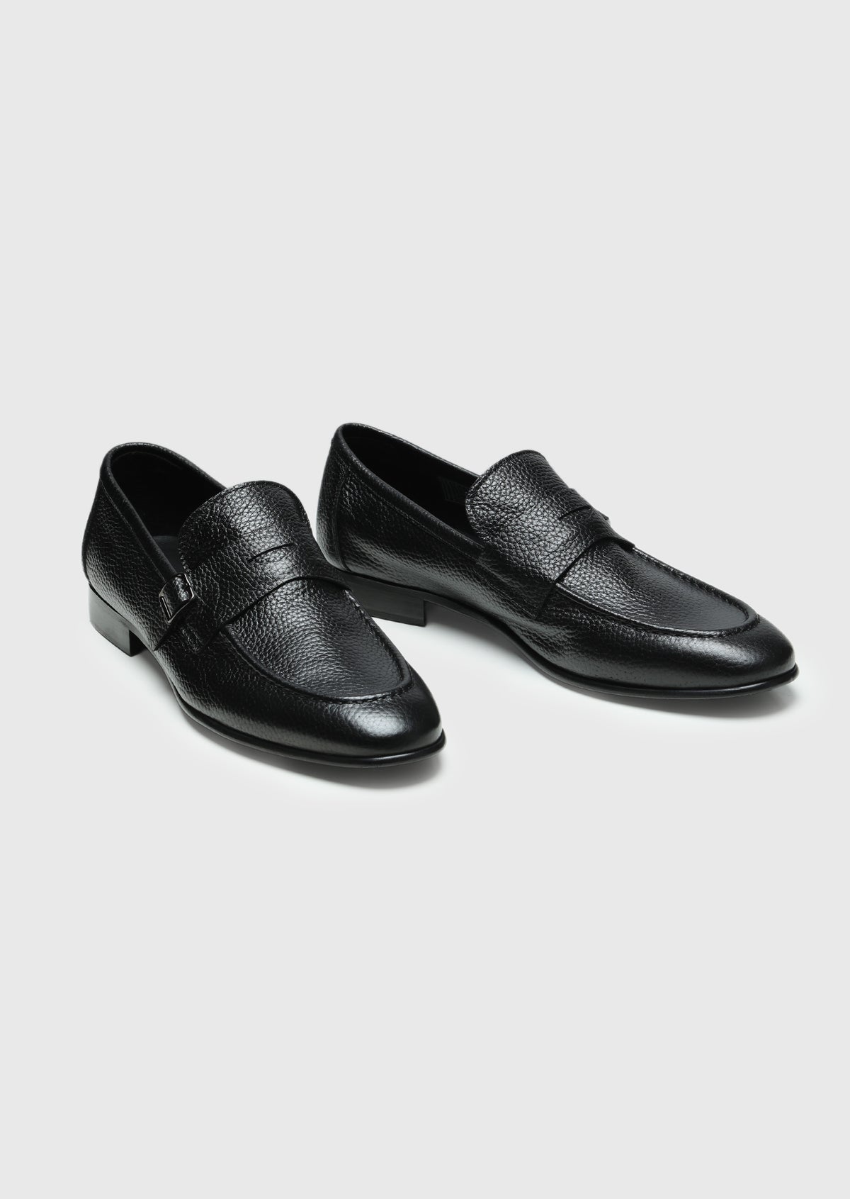 Siyah Deri Klasik Loafer
