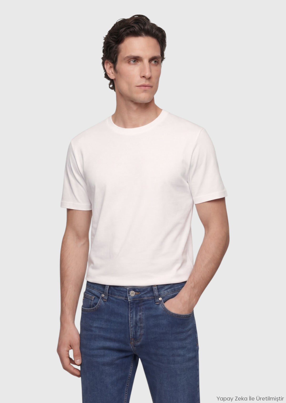 Beyaz Düz T-Shirt