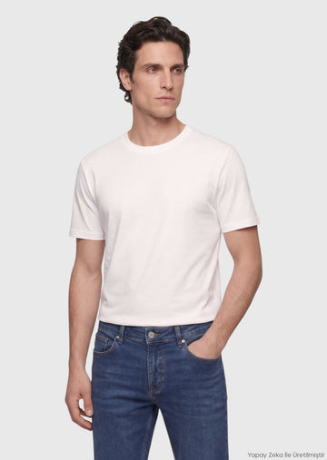 Beyaz Düz T-Shirt