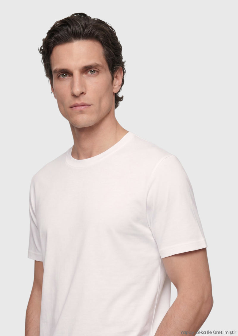 Beyaz Düz T-Shirt