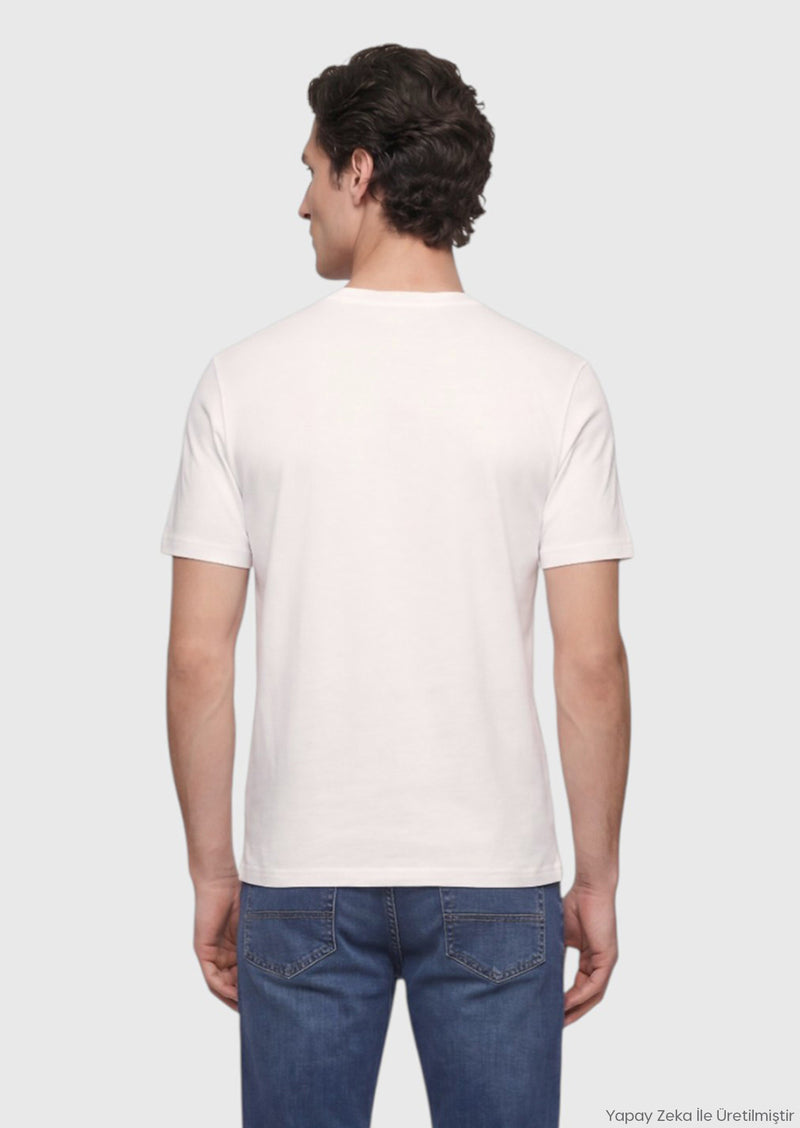 Beyaz Düz T-Shirt