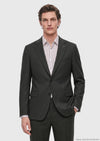 Yeşil Düz Zeroweight Slim Fit %100 Yün Takım Elbise