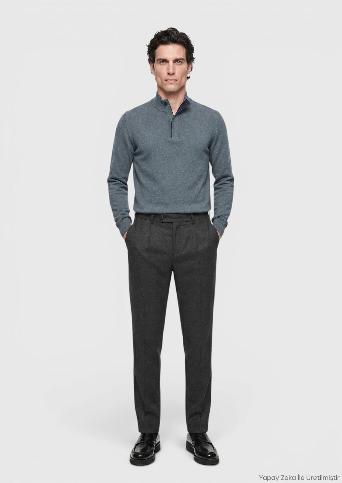 Kahverengi Düz Dokuma Modern Fit Casual Pantolon