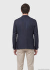 Lacivert Mikro Zeroweight Slim Fit İpek Karışımlı Ceket