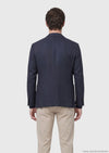 Lacivert Mikro Zeroweight Slim Fit İpek Karışımlı Ceket