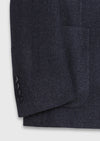 Lacivert Mikro Zeroweight Slim Fit İpek Karışımlı Ceket