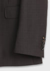 Kahverengi Desenli Zeroweight Slim Fit %100 Yün Takım Elbise