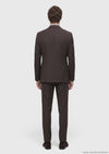 Kahverengi Desenli Zeroweight Slim Fit %100 Yün Takım Elbise
