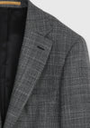 Siyah Regular Fit İpek Karışımlı Ceket