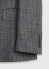 Koyu Gri Çizgili Zeroweight Slim Fit İpek Karışımlı Takım Elbise