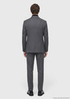 Koyu Gri Çizgili Zeroweight Slim Fit İpek Karışımlı Takım Elbise