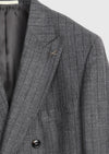 Koyu Gri Çizgili Zeroweight Slim Fit İpek Karışımlı Takım Elbise
