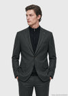 Haki Kareli Zeroweight Slim Fit Yün Karışımlı Takım Elbise