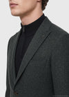 Haki Kareli Zeroweight Slim Fit Yün Karışımlı Takım Elbise