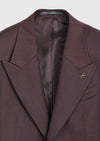 Bordo Düz Relaxed Fit %100 Yün Takım Elbise