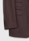 Bordo Düz Relaxed Fit %100 Yün Takım Elbise