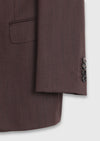 Bordo Düz Relaxed Fit %100 Yün Takım Elbise
