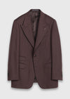 Bordo Düz Relaxed Fit %100 Yün Takım Elbise