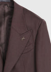 Bordo Düz Relaxed Fit %100 Yün Takım Elbise