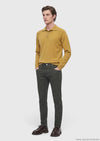 Yeşil Dokuma Regular Fit Casual Yün Karışımlı Pantolon