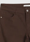 Kahverengi Düz Dokuma Regular Fit Casual Yün Karışımlı Pantolon
