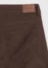 Kahverengi Düz Dokuma Regular Fit Casual Yün Karışımlı Pantolon