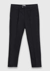 Lacivert Düz Dokuma Relaxed Fit Casual Pamuk Karışımlı Pantolon