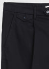 Lacivert Düz Dokuma Relaxed Fit Casual Pamuk Karışımlı Pantolon