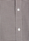 Bordo Kareli Casual Fit Uzun Kumaş Casual Pamuk Karışımlı Gömlek