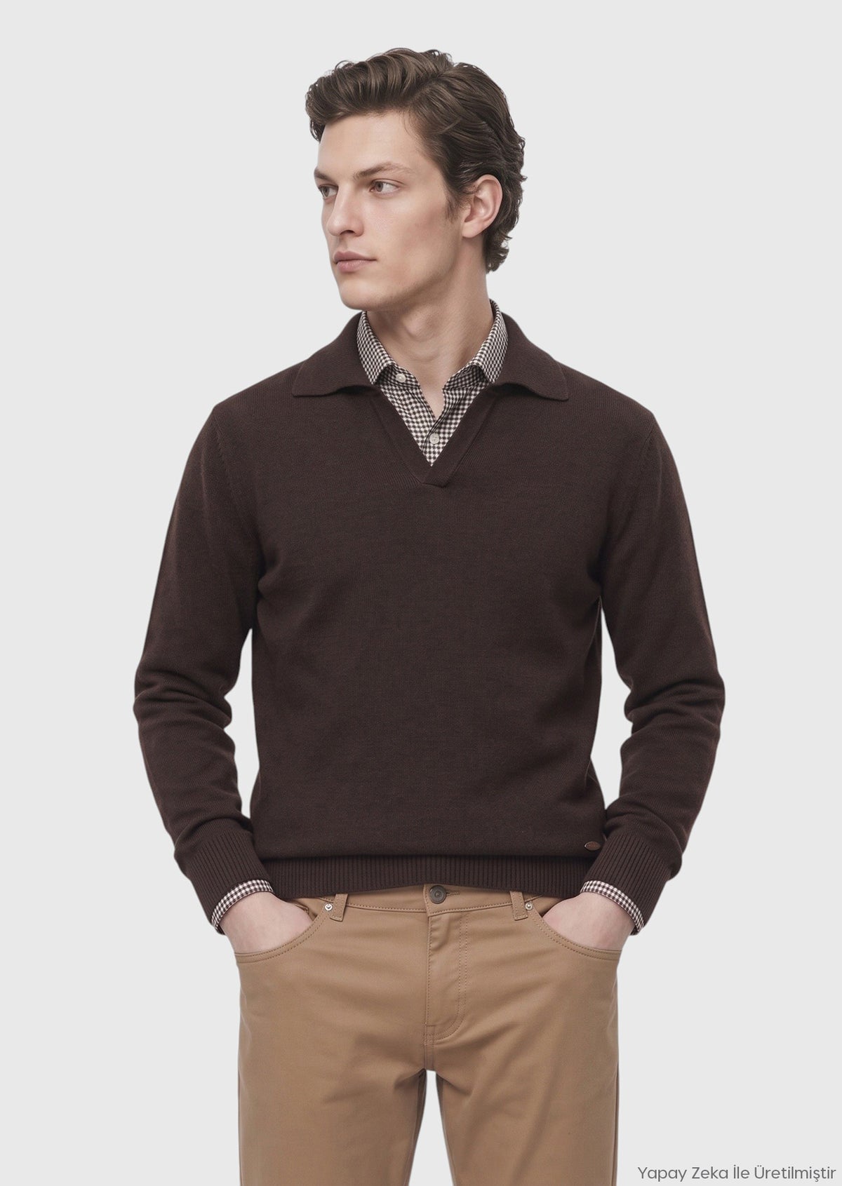 Brown Knitwear Sweatshirt