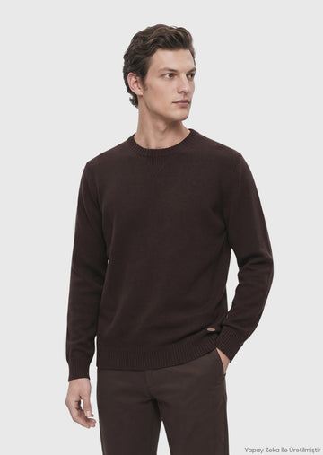 Brown Knitwear Sweatshirt