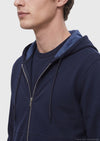 Lacivert Kapüşonlu Düz Sweatshirt