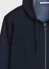 Lacivert Kapüşonlu Düz Sweatshirt