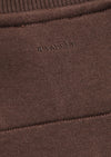 Kahverengi Bisiklet Yaka Düz Sweatshirt