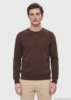 Kahverengi Bisiklet Yaka Düz Sweatshirt