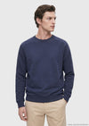 İndigo Bisiklet Yaka Düz Sweatshirt