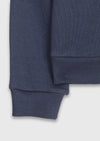 İndigo Bisiklet Yaka Düz Sweatshirt