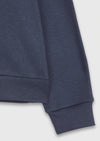 İndigo Bisiklet Yaka Düz Sweatshirt